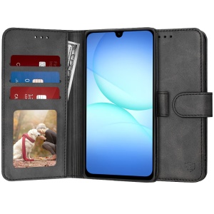 Husa pentru Samsung Galaxy A17 5G, SKYDDAR INNOVATION, Diary Book, tip carte cu Portofel Interior, Antisoc, set cu sticker, Negru