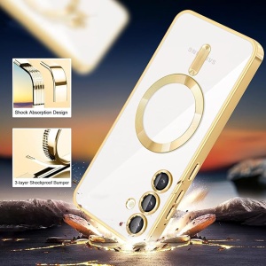 Husa pentru Samsung Galaxy A17 5G, SKYDDAR INNOVATION, Luxury Shield Magsafe, Protectie Antisoc, set cu sticker, Roz - Img 4