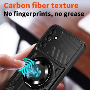 Husa pentru Samsung Galaxy A26 5G, SKYDDAR INNOVATION, RuggedCam, Inel magnetic antisoc, set cu sticker, Gri - Img 5