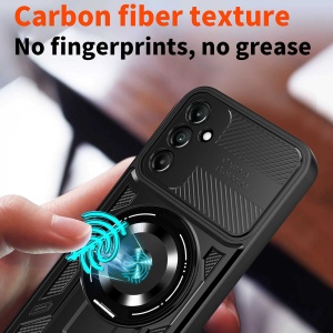 Husa pentru Samsung Galaxy A26 5G, SKYDDAR INNOVATION, RuggedCam, Inel magnetic antisoc, set cu sticker, Negru - Img 5