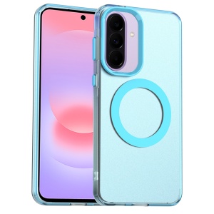 Husa pentru Samsung Galaxy A37 5G, MagSafe, Antisoc, set cu sticker, CandyCase, Albastru