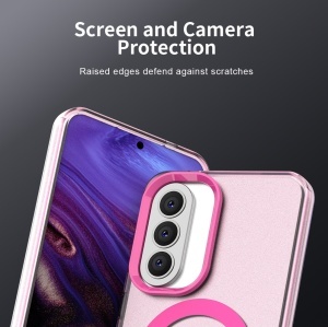 Husa pentru Samsung Galaxy A37 5G, MagSafe, Antisoc, set cu sticker, CandyCase, Roz - Img 6