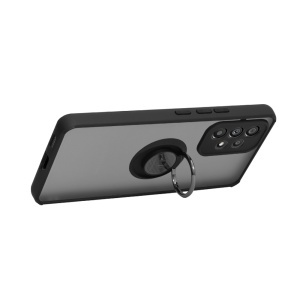 Husa pentru Samsung Galaxy A37 5G, SKYDDAR INNOVATION, Glinth cu Inel Rotativ 360° Magnetic, set cu sticker, Negru  - Img 5