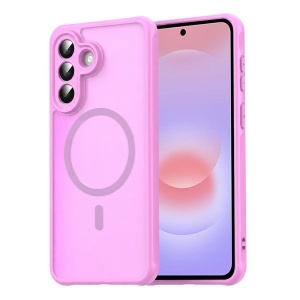 Husa pentru Samsung Galaxy A37 5G, SKYDDAR INNOVATION, HaloFrost MagSafe II, Antisoc, set cu sticker, Roz