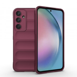 Husa pentru Samsung Galaxy A55 5G eleganta, din silicon mat, SKDR Vogue - Bordo