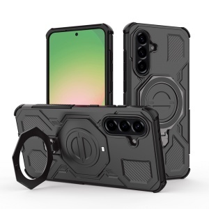 Husa pentru Samsung Galaxy A56 5G, Antisoc, SKYDDAR INOVATION, Carbon Shield PRO, Magsafe, set cu sticker, Negru