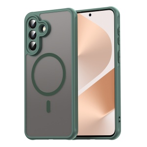 Husa pentru Samsung Galaxy A57 5G, SKYDDAR INNOVATION, HaloFrost MagSafe II, Antisoc, set cu sticker, Verde