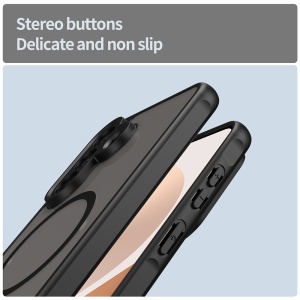 Husa pentru Samsung Galaxy A57 5G, SKYDDAR INNOVATION, HaloFrost MagSafe II, Antisoc, set cu sticker, Negru - Img 3