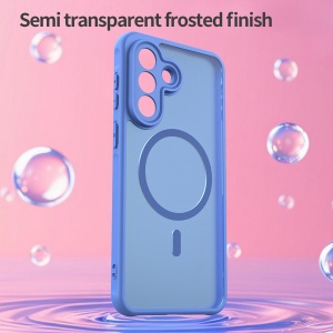 Husa pentru Samsung Galaxy A57 5G, SKYDDAR INNOVATION, HaloFrost MagSafe II, Antisoc, set cu sticker, Albastru - Img 5
