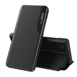 Husa pentru Samsung Galaxy Note 10 / Galaxy Note 10 5G, tip carte, set cu sticker, eFold, Negru