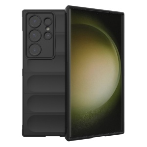 Husa pentru Samsung Galaxy S23 Ultra, SKYDDAR INNOVATION, Magic Shield, din Silicon Mat, set cu sticker, Negru
