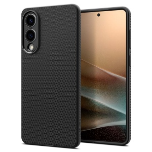 Husa pentru Samsung Galaxy S25 Edge flexibila, Spigen Liquid Air, Negru