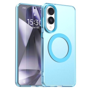 Husa pentru Samsung Galaxy S25 Edge, MagSafe, Antisoc, set cu sticker, CandyCase, Albastru