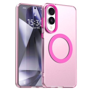 Husa pentru Samsung Galaxy S25 Edge, MagSafe, Antisoc, set cu sticker, CandyCase, Roz