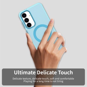 Husa pentru Samsung Galaxy S25 FE, Antisoc, Magsafe, set cu sticker, CandyCase, Albastru - Img 6