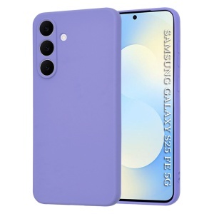 Husa pentru Samsung Galaxy S25 FE din Silicon Catifelat, SoftElegance, set cu sticker, Violet