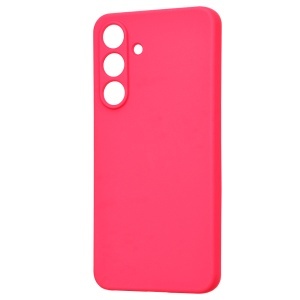 Husa pentru Samsung Galaxy S25 FE din Silicon Catifelat, SoftElegance, set cu sticker, Fucsia - Img 4