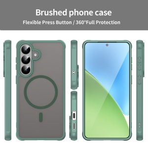 Husa pentru Samsung Galaxy S26 Edge, SKYDDAR INNOVATION, HaloFrost MagSafe II, Antisoc, set cu sticker, Verde - Img 6