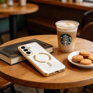 Husa pentru Samsung Galaxy S26 Edge, SKYDDAR INNOVATION, Luxury Shield Magsafe, Protectie Antisoc, set cu sticker, Roz - Img 3