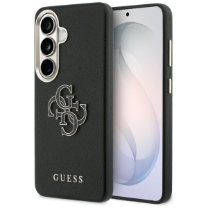 Husa pentru Samsung Galaxy S26, Grained Big 4G Metal Logo, Guess, Negru