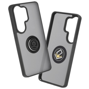 Husa pentru Samsung Galaxy S26 Ultra, SKYDDAR INNOVATION, Glinth cu Inel Rotativ 360° Magnetic, set cu sticker, Negru  - Img 8