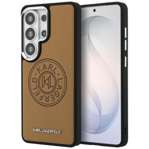 Husa pentru Samsung Galaxy S26 Ultra, Wrapped Leather with Karl Round Point MagSafe, Karl Lagerfeld, Maro