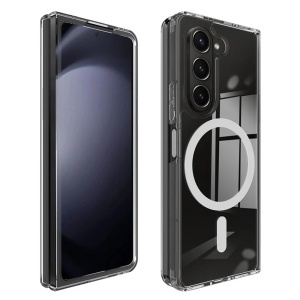 Husa pentru Samsung Galaxy Z Fold6, SKYDDAR INNOVATION, MagSafe Pro din silicon, set cu sticker, Transparent