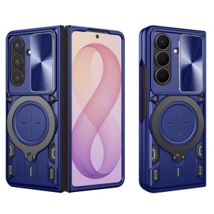 Husa pentru Samsung Galaxy Z Fold8 Ultra / Z Fold 7, Inel Magnetic, Protectie Camera, set cu sticker, CamGuard Pro, Albastru