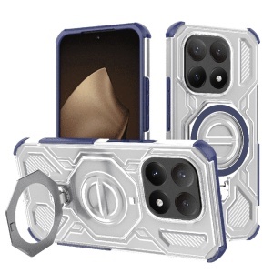 Husa pentru Xiaomi 15T, Antisoc, SKYDDAR INOVATION, Carbon Shield PRO, Magsafe, set cu sticker, Albastru