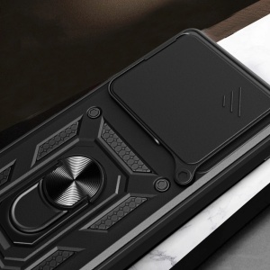 Husa pentru Xiaomi 15T Pro, SKYDDAR INNOVATION, CamShield, Inel magnetic, set cu sticker, Verde - Img 5