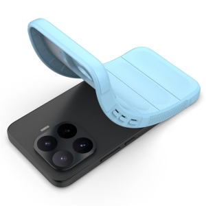 Husa pentru Xiaomi 17T Pro din Silicon Mat, Antisoc, set cu sticker, Magic Shield, Bleu - Img 3