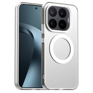 Husa pentru Xiaomi 17T Pro, MagSafe, Antisoc, Margini ridicate, Mat, set cu sticker, CandyCase, Alb