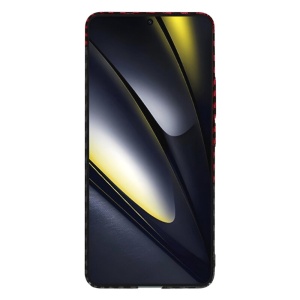 Husa pentru Xiaomi Poco F6, Finisaj Premium cu Textura de Carbon, Design Elegant, SKDR CarbonFlex - Rosu inchis - Img 2