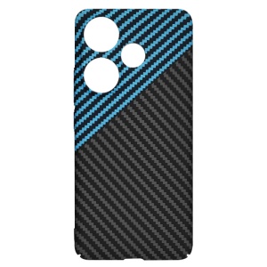 Husa pentru Xiaomi Poco F6, Finisaj Premium cu Textura de Carbon, Design Elegant, SKDR CarbonFlex - Bleu - Img 4