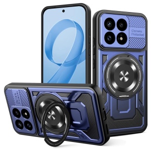 Husa pentru Xiaomi Poco F8 Pro, Inel Magnetic, Antisoc, set cu sticker, RuggedCam, Albastru