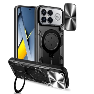 Husa pentru Xiaomi Poco F8 Ultra, SKYDDAR INNOVATION, CamGuard Pro, Inel Magnetic, Protectie Camera, set cu sticker, Negru
