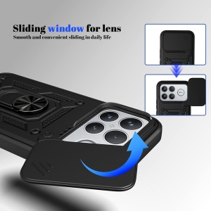 Husa pentru Xiaomi Poco F8 Ultra, SKYDDAR INNOVATION, CamShield, Inel magnetic, set cu sticker, Negru - Img 4