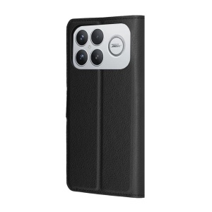 Husa pentru Xiaomi Poco F8 Ultra, SKYDDAR INNOVATION, Leather Folio tip Carte, cu Portofel Interior, Finisaje Premium, set cu sticker, Negru - Img 6