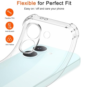 Husa pentru Xiaomi Poco X8 Pro din Silicon Slim, Margini Antisoc, set cu sticker, Shockproof Clear Silicone, Transparenta - Img 2