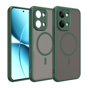 Husa pentru Xiaomi Poco X8 Pro Max Finisaje Premium, Antisoc, Magsafe, set cu sticker, HaloFrost MagSafe II, Verde