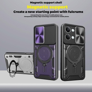 Husa pentru Xiaomi Poco X8 Pro Max, Inel Magnetic, Protectie Camera, set cu sticker, CamGuard Pro, Negru - Img 2