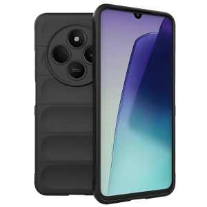 Husa pentru Xiaomi Redmi 14C / Poco C75 din Silicon Mat, set cu sticker, Magic Shield, Negru