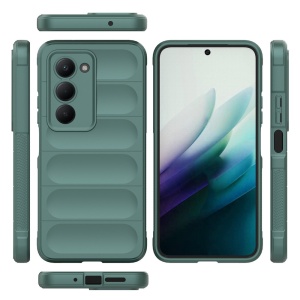 Husa pentru Xiaomi Redmi 15 5G / Redmi 15 4G, SKYDDAR INNOVATION, Magic Shield, din Silicon Mat, set cu sticker, Verde - Img 2
