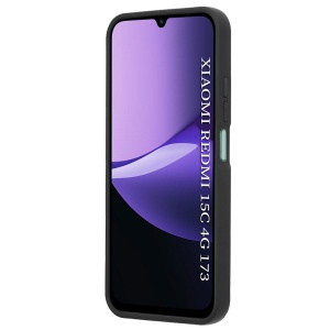 Husa pentru Xiaomi Redmi 15C 4G, SKYDDAR INNOVATION, Glinth cu Inel Rotativ 360° Magnetic, set cu sticker, Negru  - Img 2