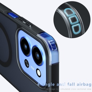 Husa pentru Xiaomi Redmi 15C 5G, SKYDDAR INNOVATION, PureFrost MagSafe, AntiSoc, set cu sticker, Negru frost - Img 5