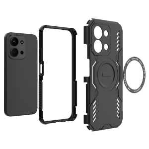 Husa pentru Xiaomi Redmi 15C 5G, SKYDDAR INOVATION, ArmorMag, Magsafe, set cu sticker, Negru - Img 4