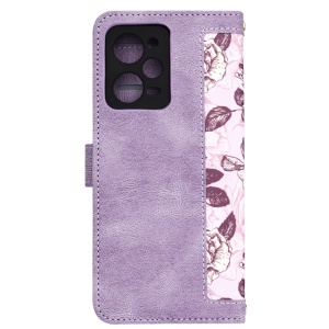  Husa pentru Xiaomi Redmi Note 12 Pro 5G din Piele Ecologică cu Design Floral, Protecție 360°, Stand Integrat, Buzunare pentru Carduri, SKDR Floral Wallet - Mov - Img 4