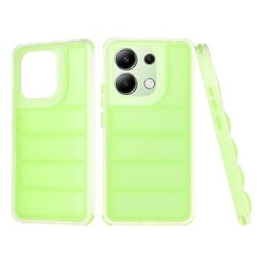 Husa pentru Xiaomi Redmi Note 13 4G, anti soc, margini ridicate, design modern, set cu sticker, wave shield, Verde