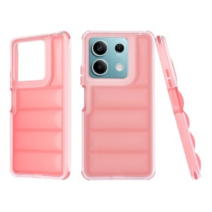 Husa pentru Xiaomi Redmi Note 13 5G, anti soc, margini ridicate, design modern, set cu sticker, wave shield, Rosu