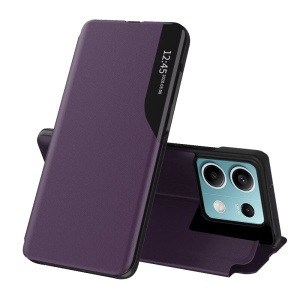 Husa pentru Xiaomi Redmi Note 13 5G, tip carte, set cu sticker, eFold, Mov
